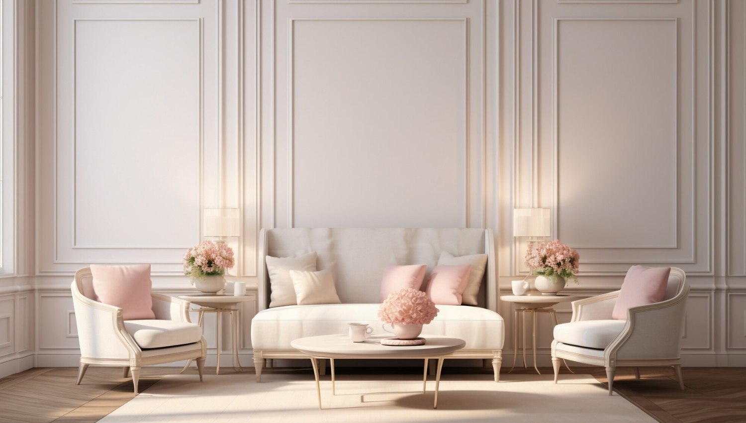 Applique murale rose