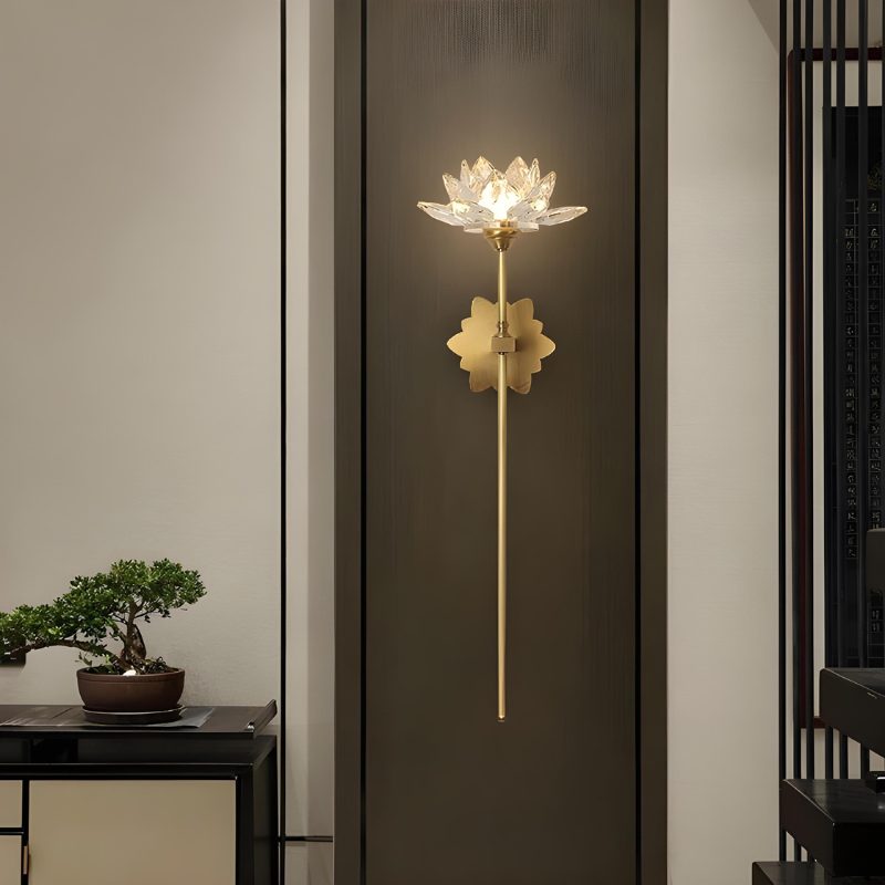 Applique Murale LED Cristal Moderne Design et Décoratif | Style Lotus
