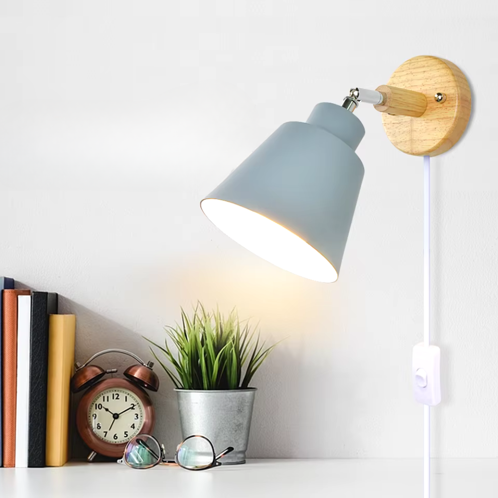 Applique Murale en Bois avec Interrupteur | Scandinave