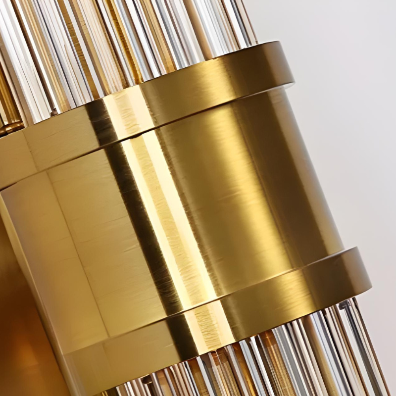 Applique LED Murale Luxe Moderne en Cristal | Design Nordique en Métal Doré