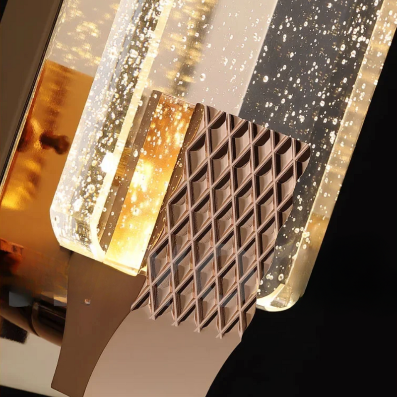 Applique Murale LED de Luxe en Cristal Doré | Éclat Moderne pour Intérieurs Haut de Gamme