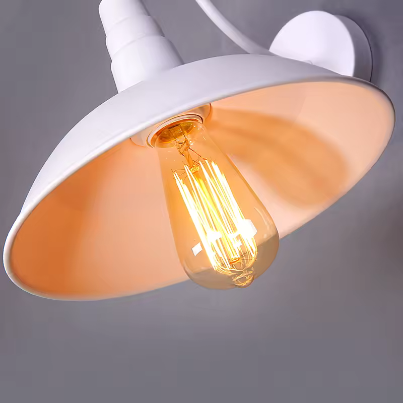 Applique Murale avec Interrupteur | Rétro Industrielle en Fer