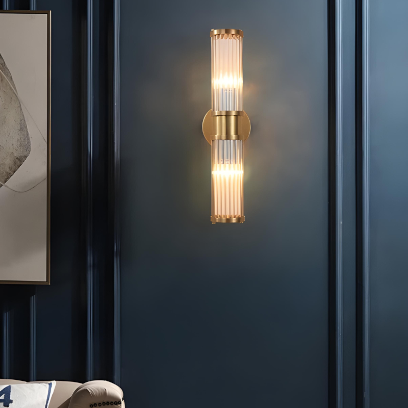 Applique LED Murale Luxe Moderne en Cristal | Design Nordique en Métal Doré