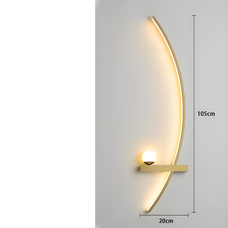 Applique Murale LED Minimaliste Moderne | Arc de Cercle