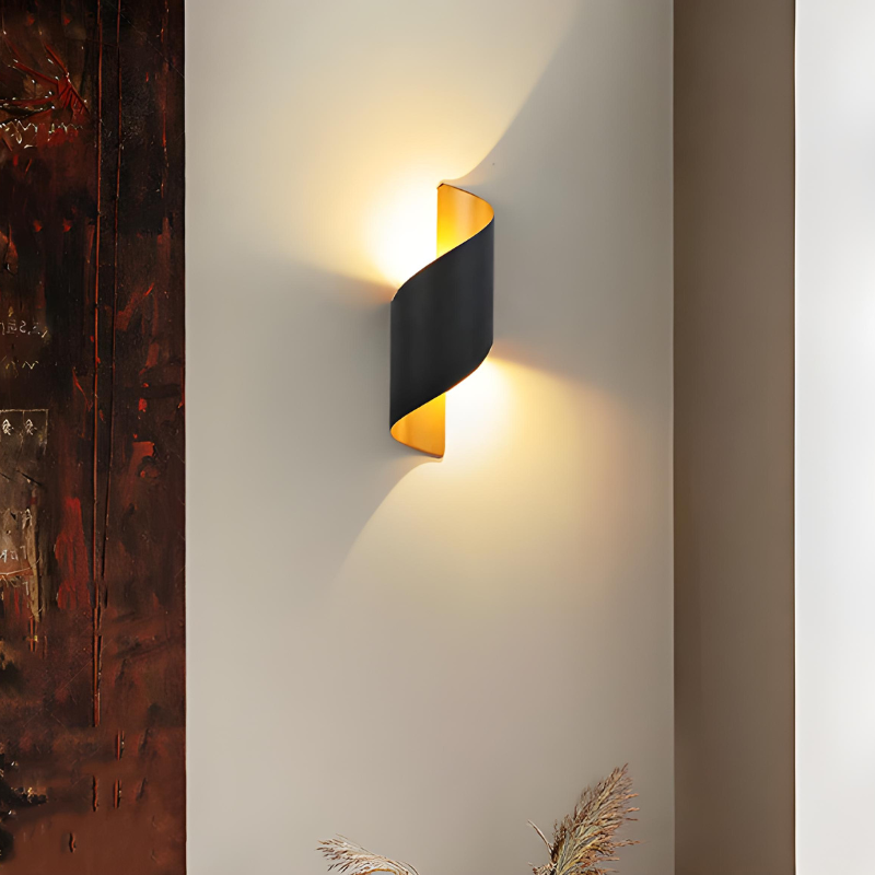 Applique Murale LED Extérieure Scandinave Design Spiralé Minimaliste et Moderne | Étanche