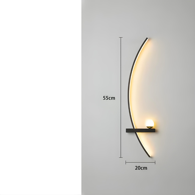 Applique Murale LED Minimaliste Moderne | Arc de Cercle