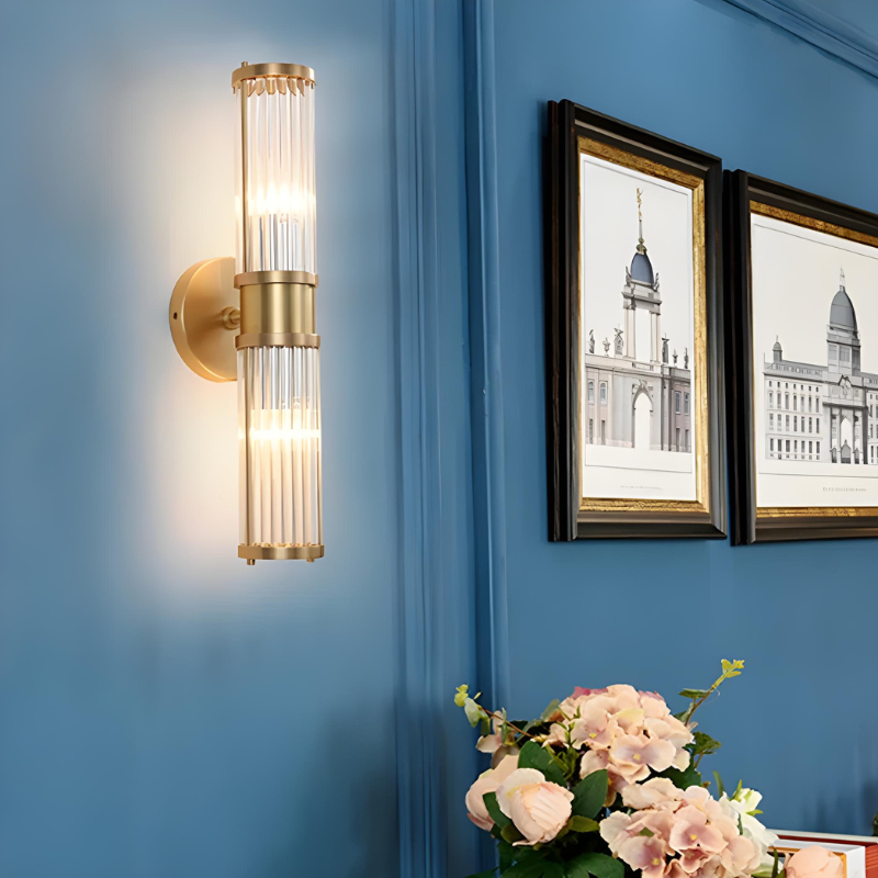 Applique LED Murale Luxe Moderne en Cristal | Design Nordique en Métal Doré