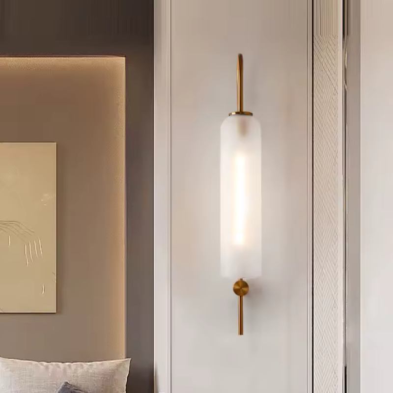 Applique Murale Salon LED Cylindrique en Verre Moderne Nordique