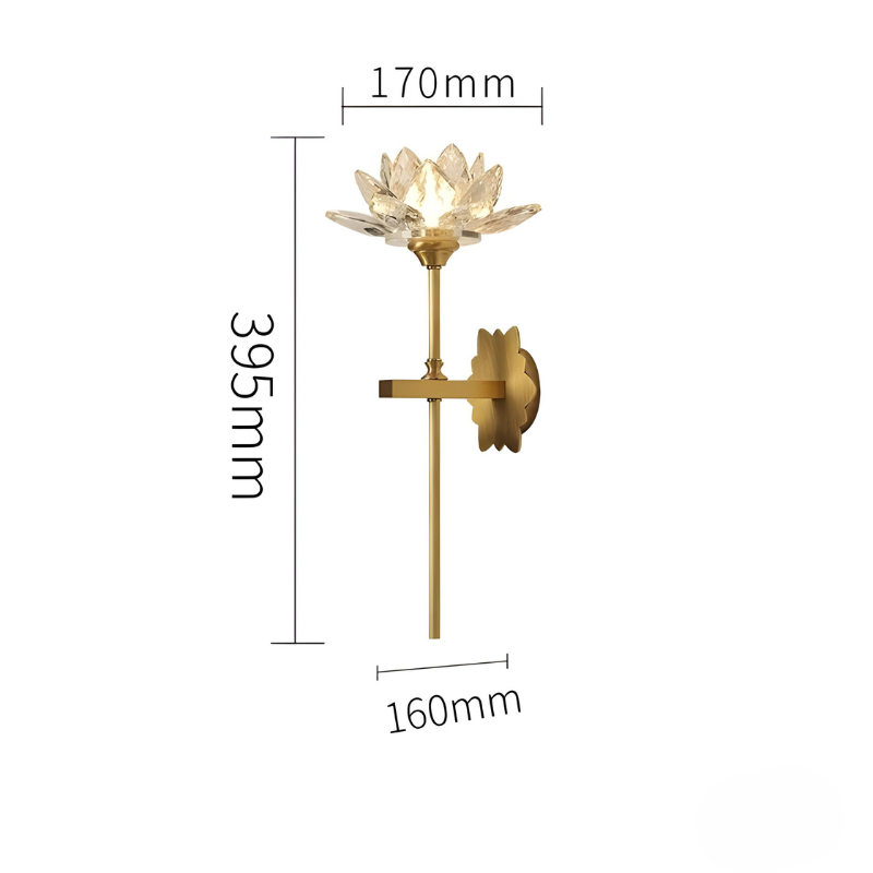 Applique Murale LED Cristal Moderne Design et Décoratif | Style Lotus