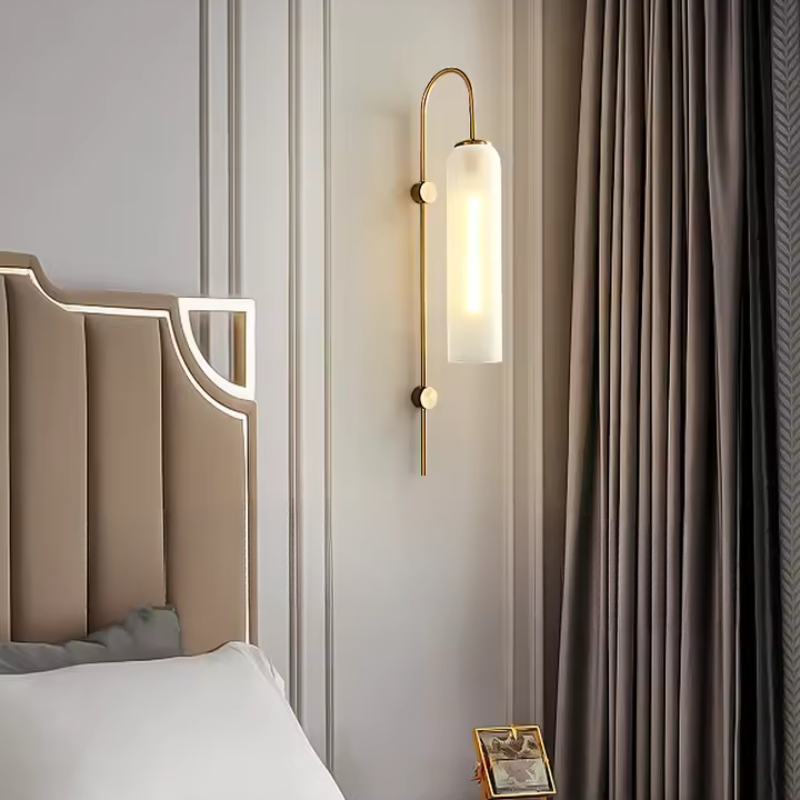 Applique Murale Salon LED Cylindrique en Verre Moderne Nordique