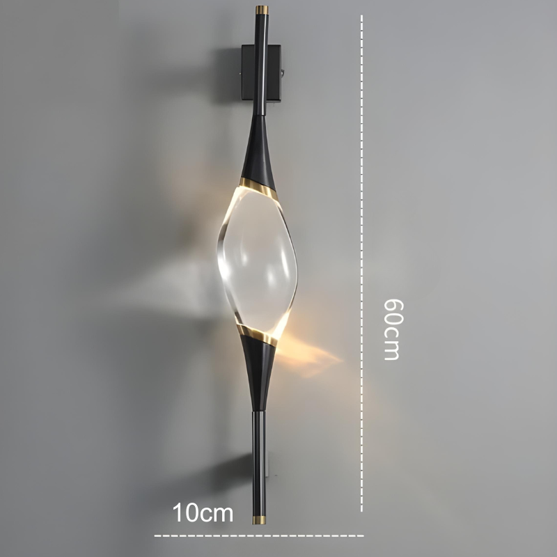 Applique Murale LED Design Décoratif et Moderne en Cuivre et Cristal | Éclairage de Luxe