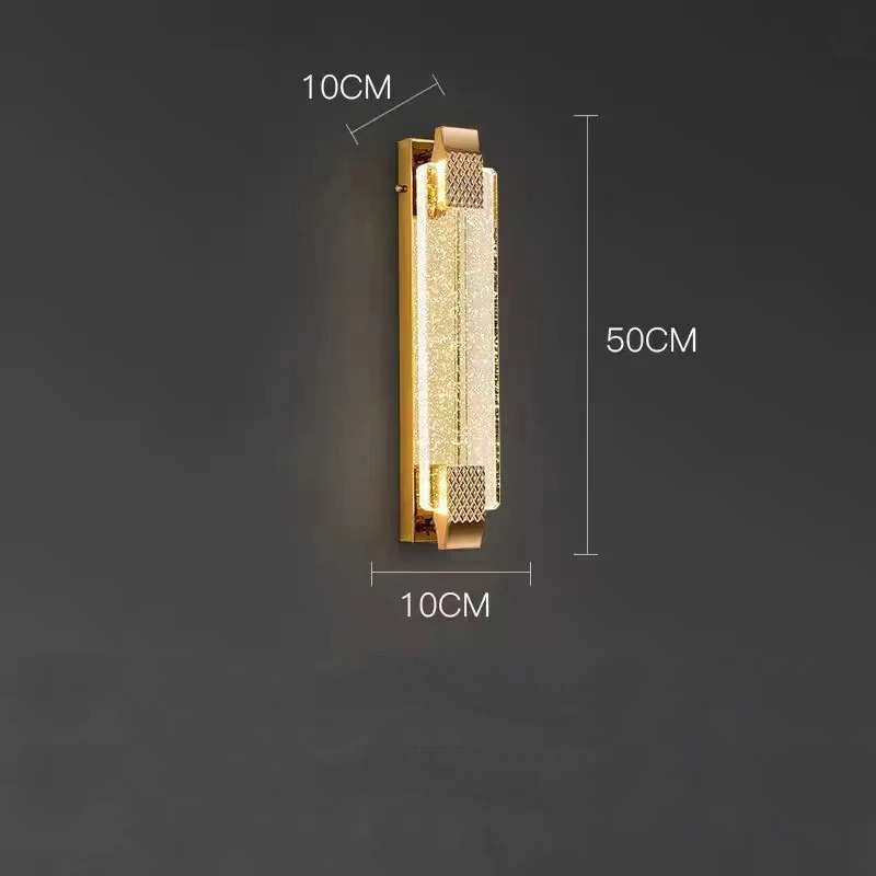 Applique Murale LED de Luxe en Cristal Doré | Éclat Moderne pour Intérieurs Haut de Gamme
