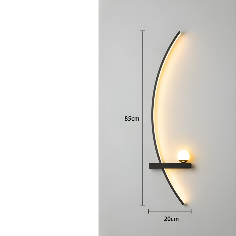Applique Murale LED Minimaliste Moderne | Arc de Cercle