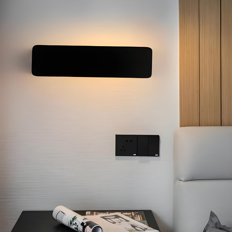 Applique Murale LED Rectangulaire Ajustable Noire
