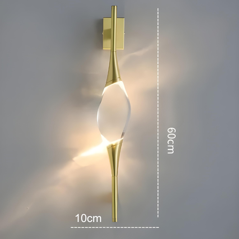Applique Murale LED Design Décoratif et Moderne en Cuivre et Cristal | Éclairage de Luxe