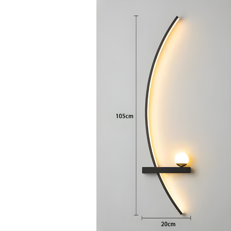 Applique Murale LED Minimaliste Moderne | Arc de Cercle