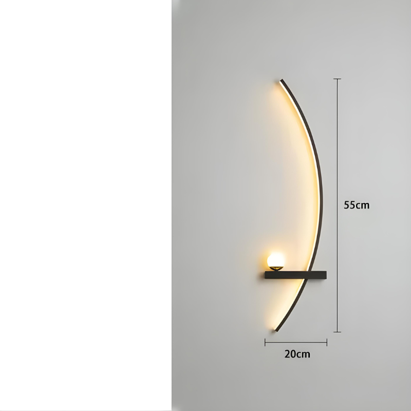 Applique Murale LED Minimaliste Moderne | Arc de Cercle
