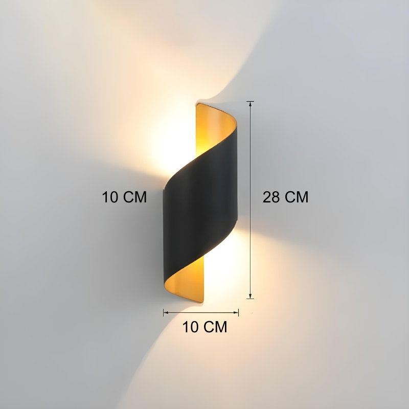Applique Murale LED Extérieure Scandinave Design Spiralé Minimaliste et Moderne | Étanche