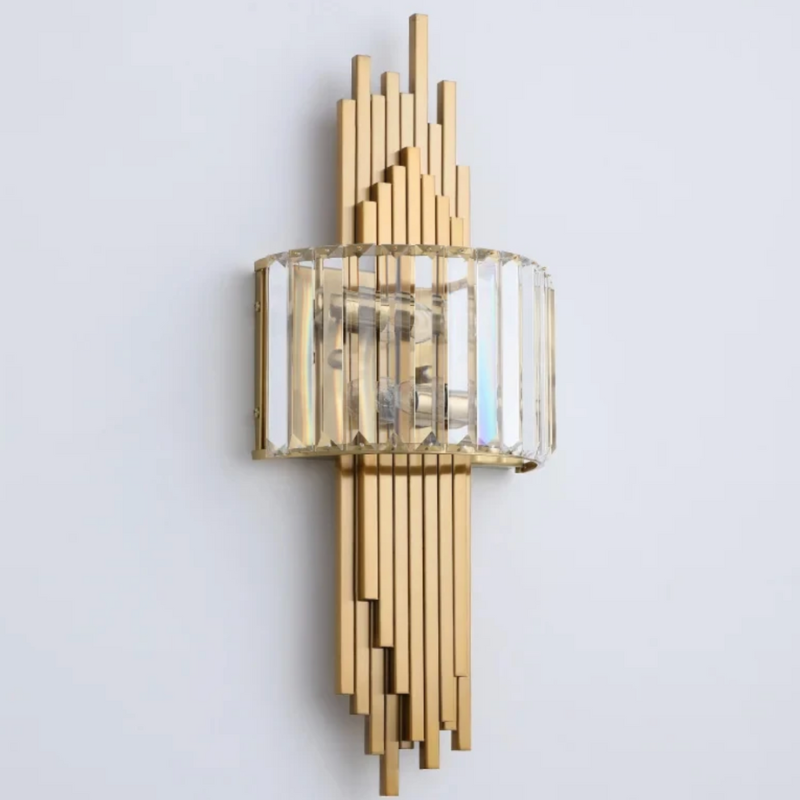 Applique Murale Cristal pour Salon Moderne | Design Doré Haut de Gamme