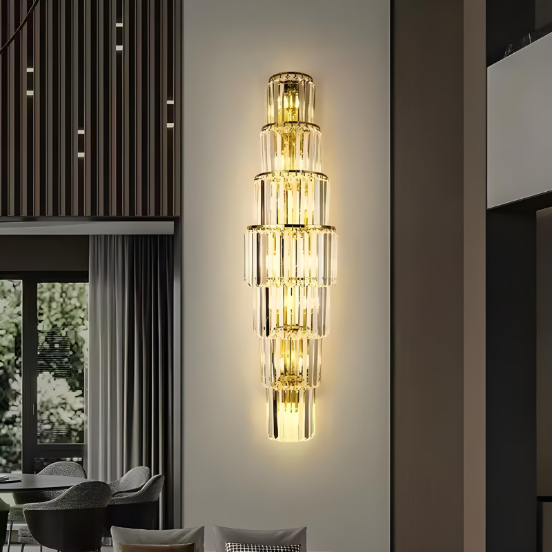Applique Murale Cristal en Verre Haut de Gamme Moderne pour Salon | Design Hôtel de Luxe