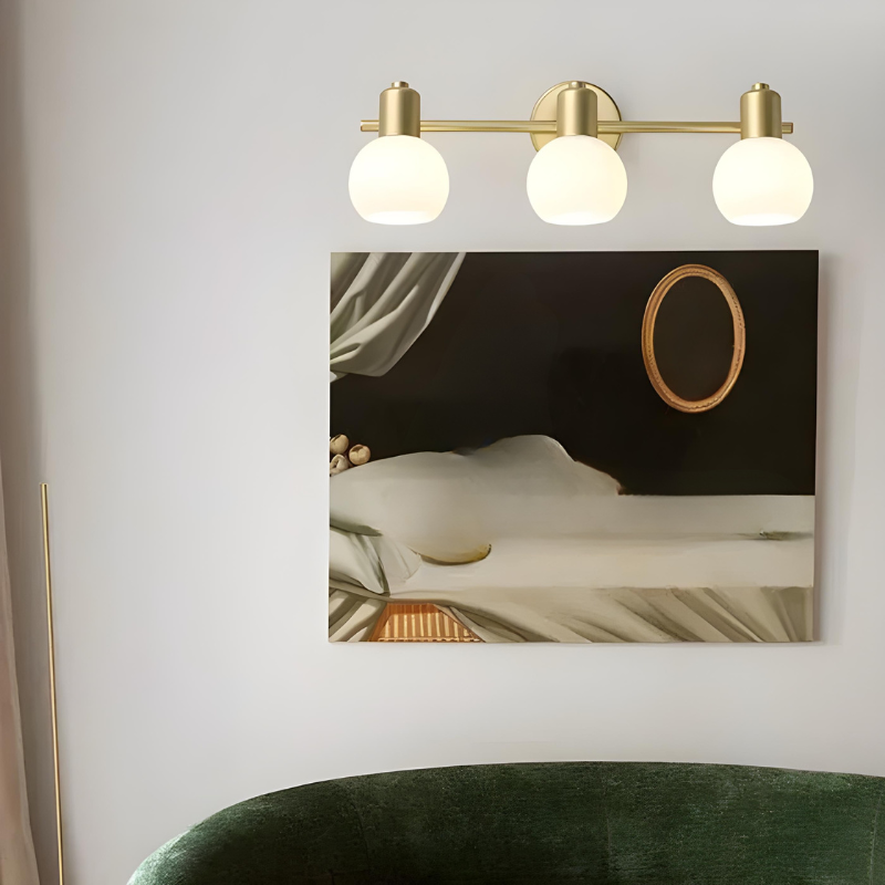 Applique Murale Salle de Bain LED Rotative en Métal et Verre