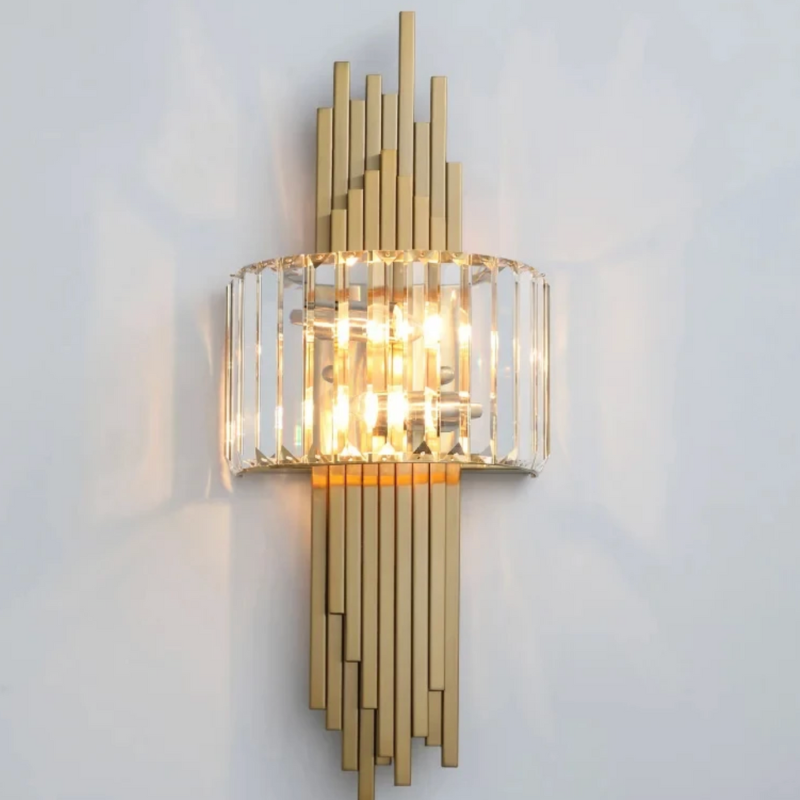 Applique Murale Cristal pour Salon Moderne | Design Doré Haut de Gamme