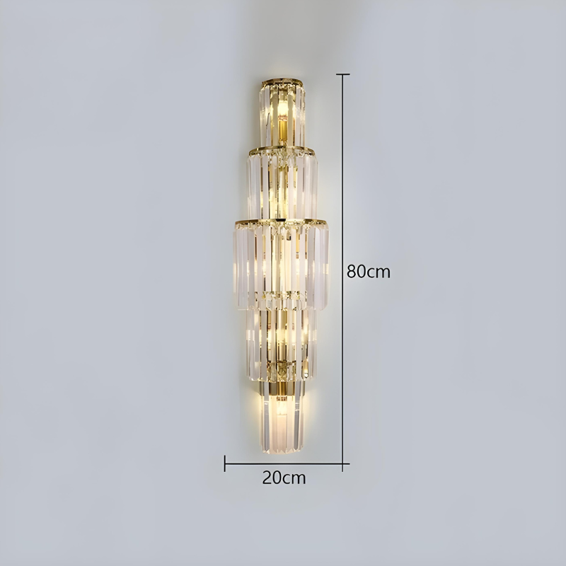 Applique Murale Cristal en Verre Haut de Gamme Moderne pour Salon | Design Hôtel de Luxe