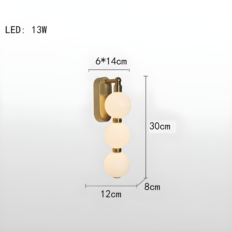 Applique Murale LED Minimaliste Nordique et Décoratif | Triple Sphère