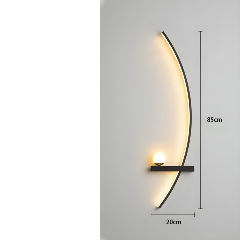 Applique Murale LED Minimaliste Moderne | Arc de Cercle