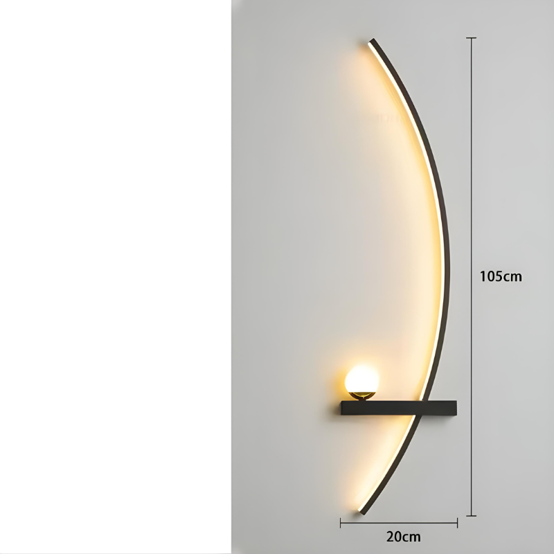 Applique Murale LED Minimaliste Moderne | Arc de Cercle