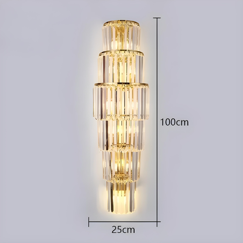 Applique Murale Cristal en Verre Haut de Gamme Moderne pour Salon | Design Hôtel de Luxe