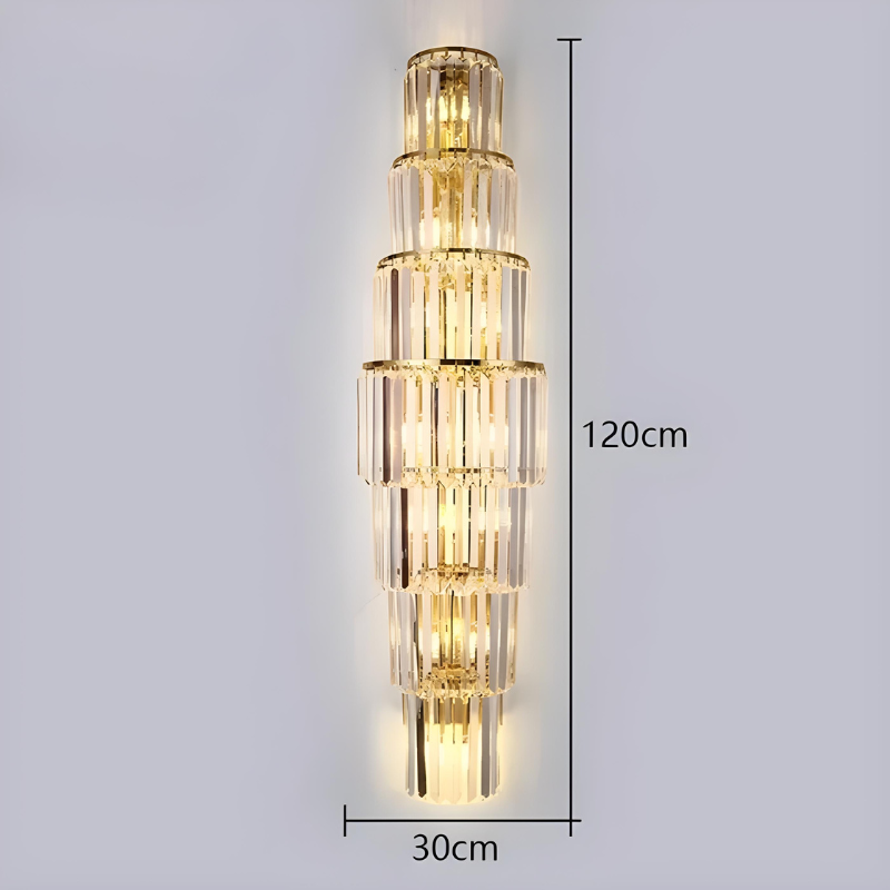 Applique Murale Cristal en Verre Haut de Gamme Moderne pour Salon | Design Hôtel de Luxe