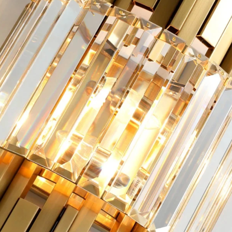 Applique Murale Cristal pour Salon Moderne | Design Doré Haut de Gamme