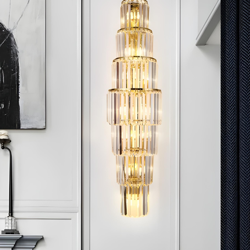 Applique Murale Cristal en Verre Haut de Gamme Moderne pour Salon | Design Hôtel de Luxe