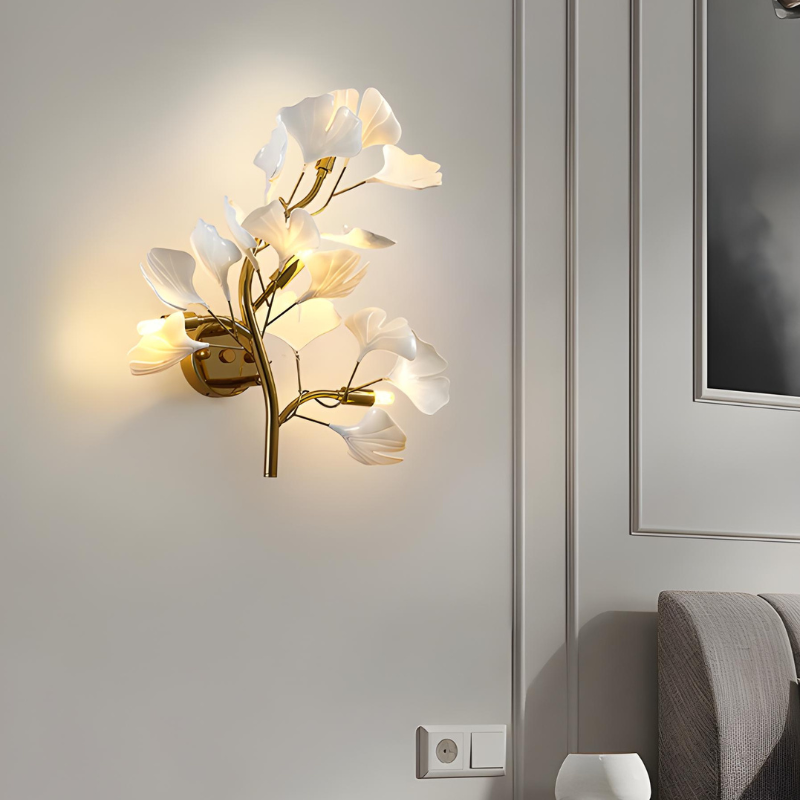 Applique Murale LED Décoratif Moderne en Céramique Dorée | Éclairage Design Haut de Gamme