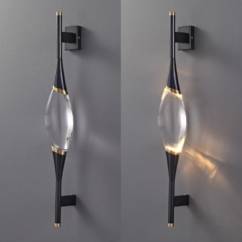 Applique Murale LED Design Décoratif et Moderne en Cuivre et Cristal | Éclairage de Luxe