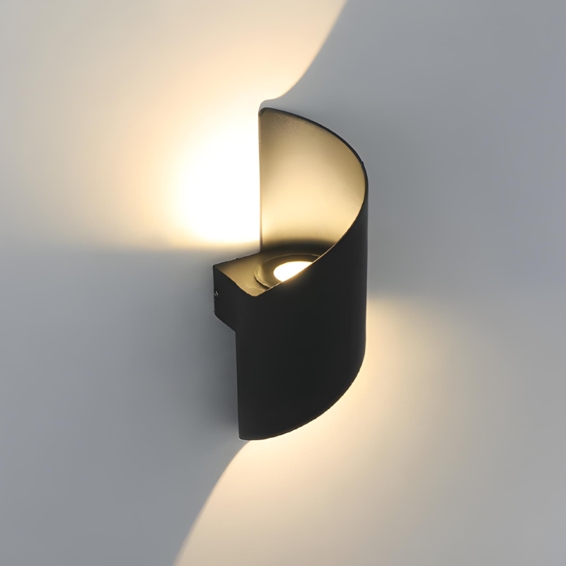 Applique Murale LED Extérieure Scandinave Design Spiralé Minimaliste et Moderne | Étanche