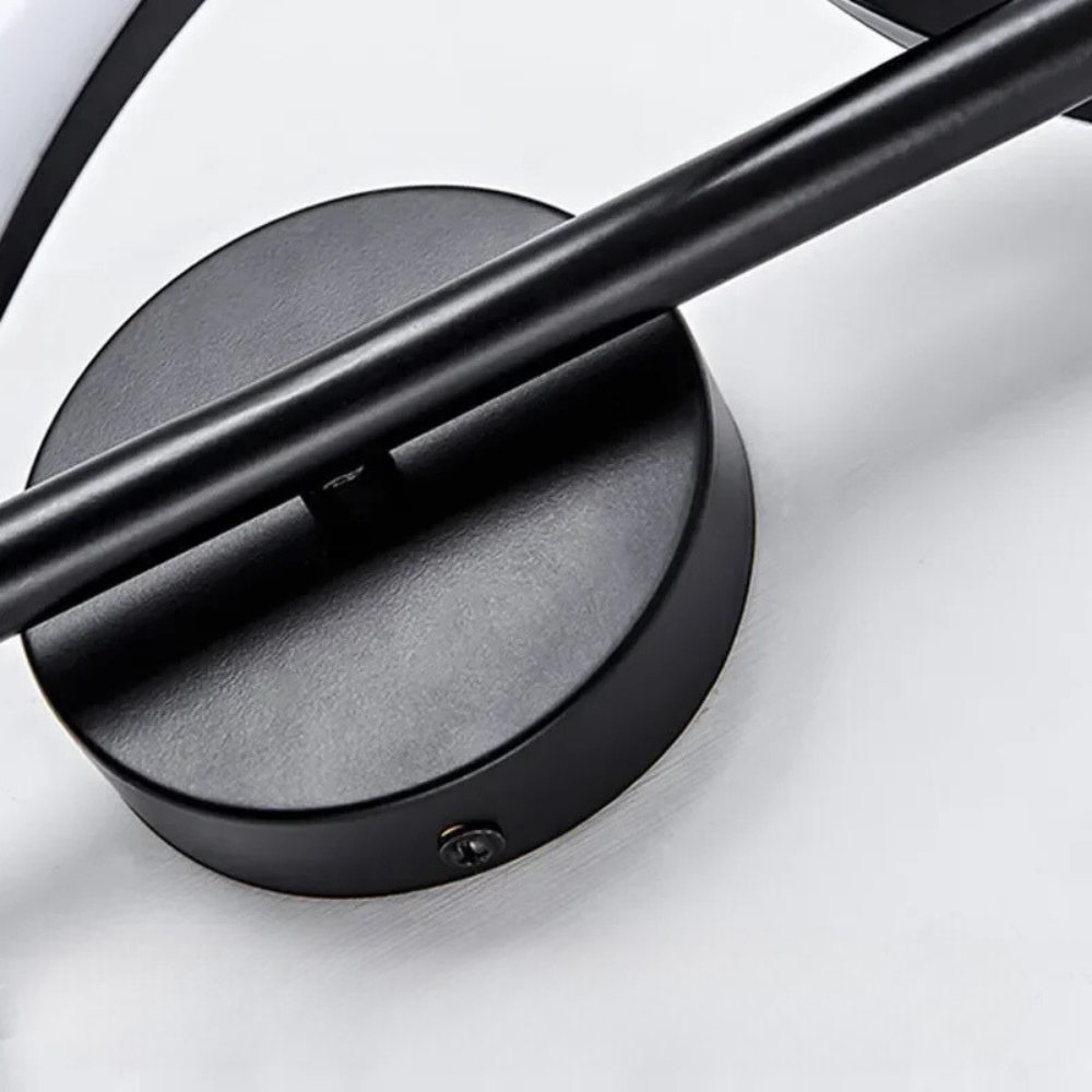 Applique Murale LED Luxe Noir, Blanc et Or