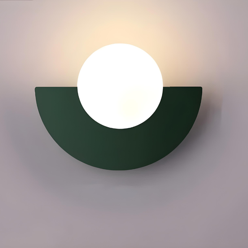 Applique Murale LED en Verre Coloré avec Interrupteur | Design Nordique Élégant