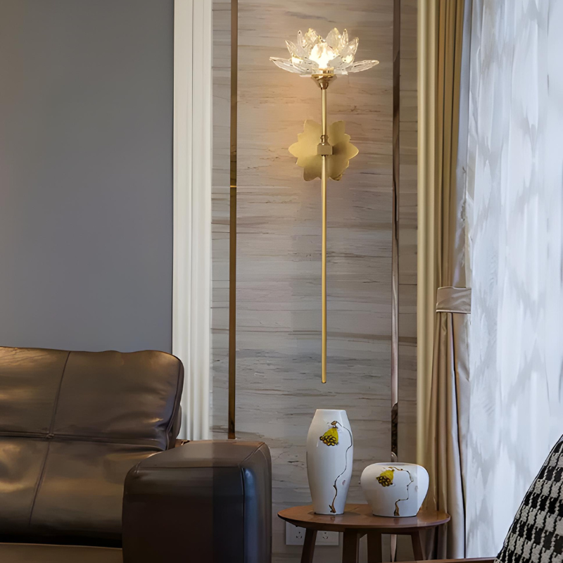 Applique Murale LED Cristal Moderne Design et Décoratif | Style Lotus