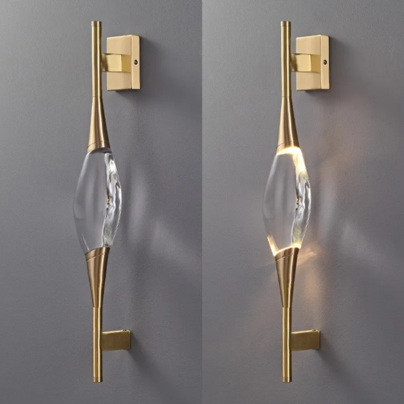 Applique Murale LED Design Décoratif et Moderne en Cuivre et Cristal | Éclairage de Luxe