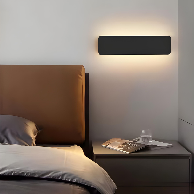 Applique Murale LED Rectangulaire Ajustable Noire