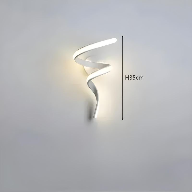 Applique Murale LED Luxe Noir, Blanc et Or