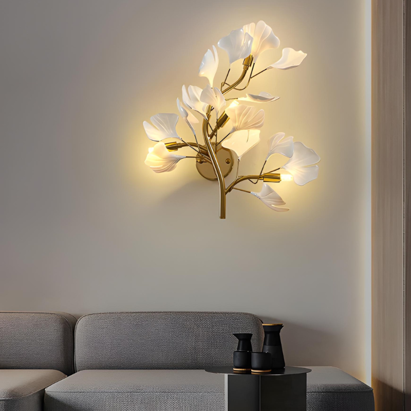 Applique Murale LED Décoratif Moderne en Céramique Dorée | Éclairage Design Haut de Gamme