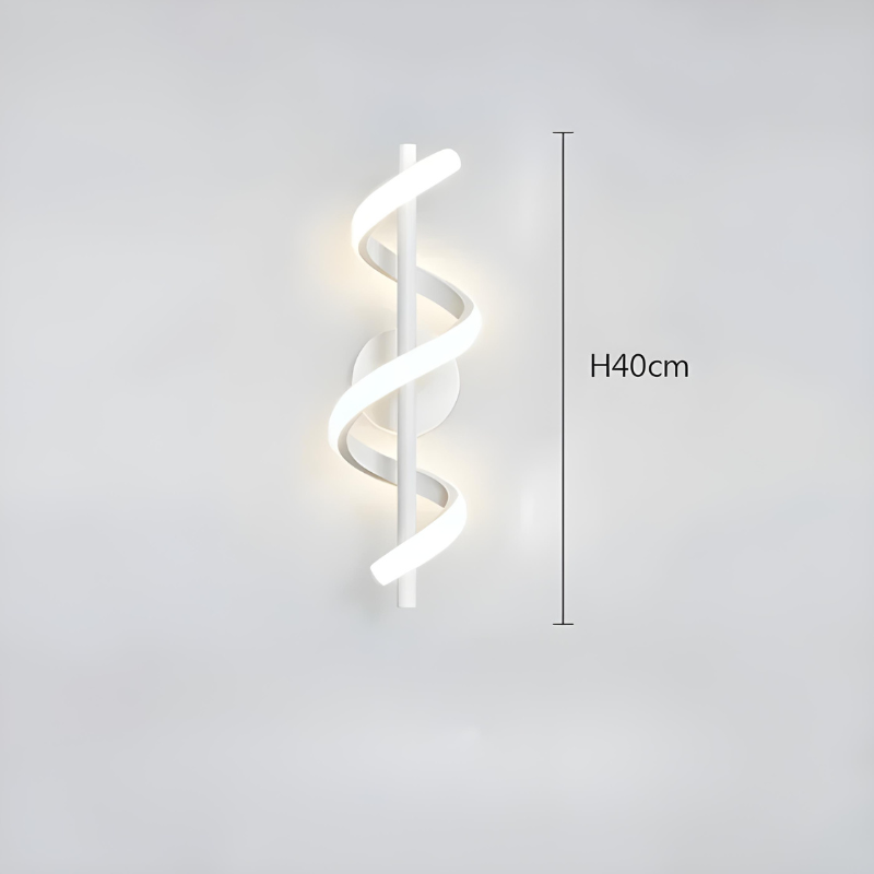 Applique Murale LED Luxe Noir, Blanc et Or