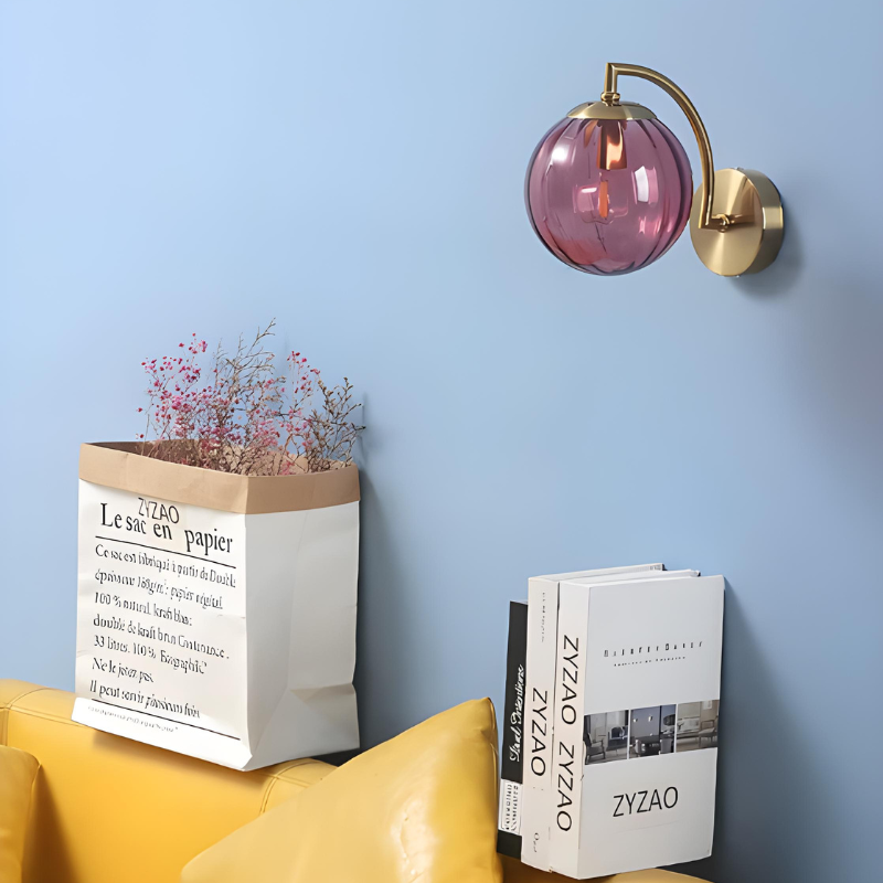 Applique Murale LED en Verre Coloré | Design Nordique Minimaliste