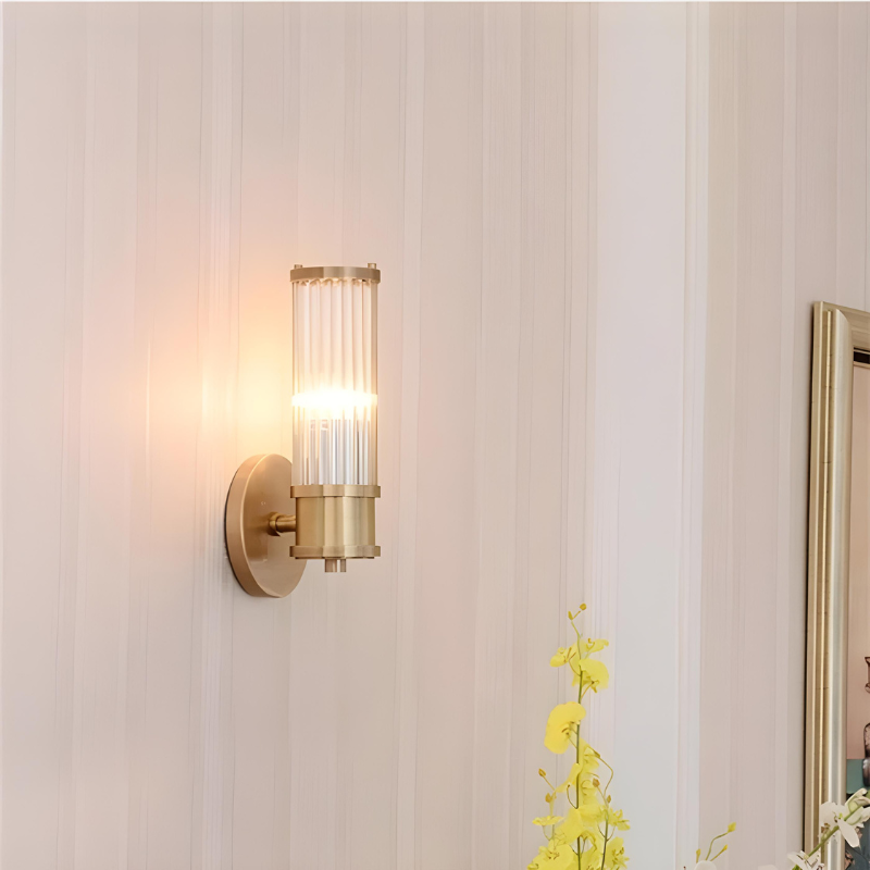 Applique LED Murale Luxe Moderne en Cristal | Design Nordique en Métal Doré