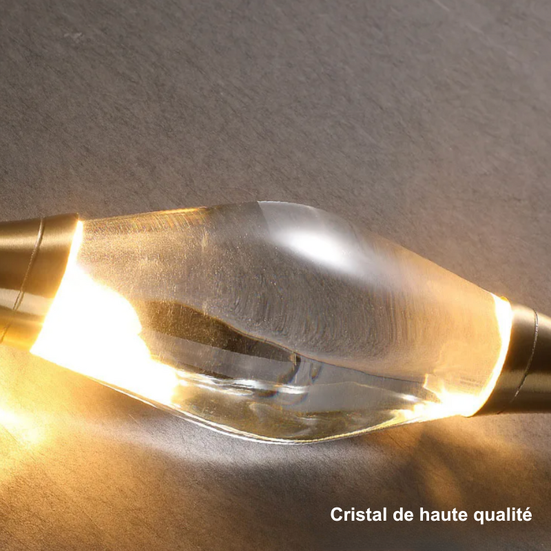Applique Murale LED Design Décoratif et Moderne en Cuivre et Cristal | Éclairage de Luxe