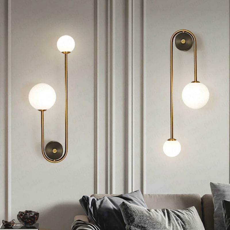 Applique Murale LED Minimaliste Nordique Décoratif et Design | Double Sphère