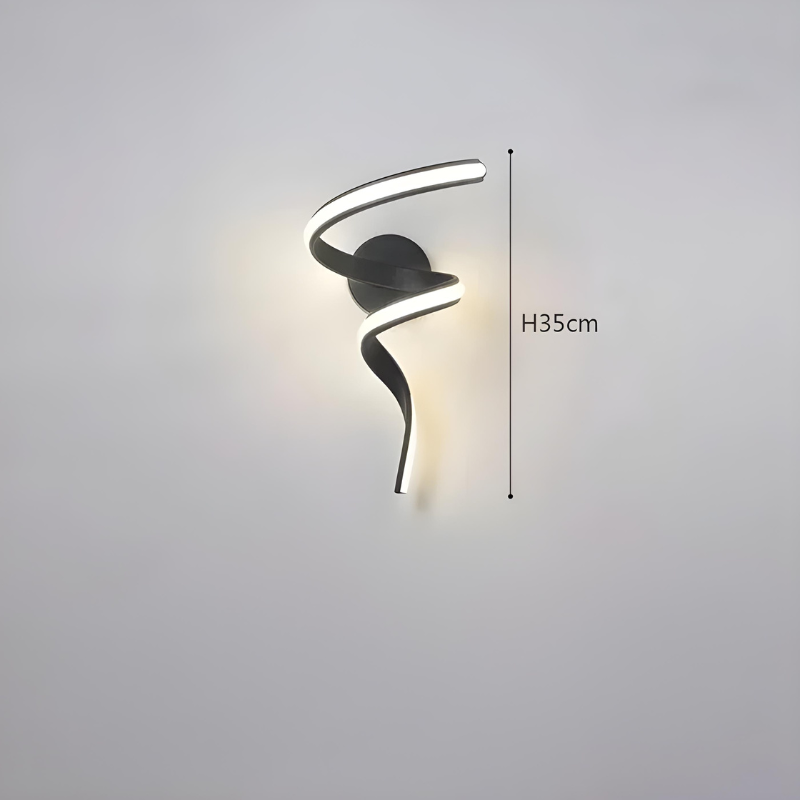 Applique Murale LED Luxe Noir, Blanc et Or